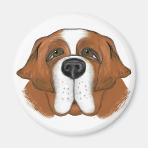 Happy Saint Bernard Magnet