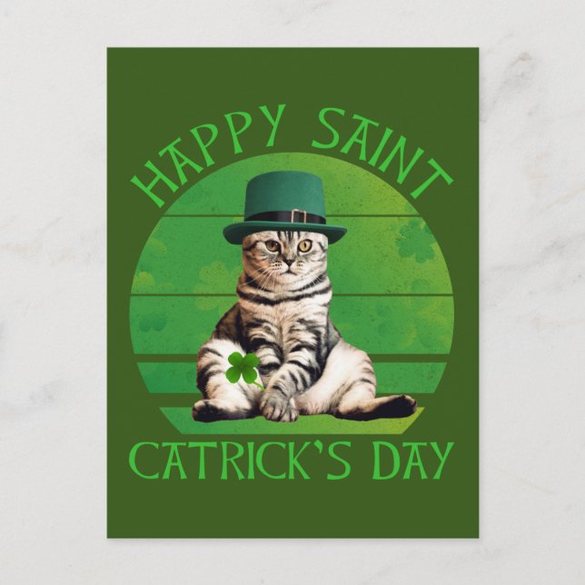 Happy Saint Catrick's Day Postcard (Front)