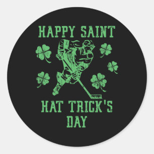 Happy Saint Hat Tricks Day Funny St Patrick's Day  Classic Round Sticker
