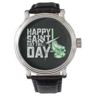 Happy Saint Hat Trick's Day Ice Hockey St Patricks Watch