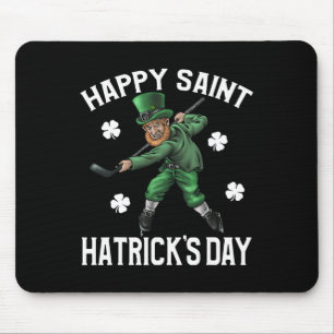 Happy Saint Hatricks Day St Patrick's Day Hockey L Mouse Mat