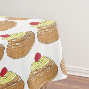 Happy Saint Joseph's Day Italian Pastry Zeppole Tablecloth