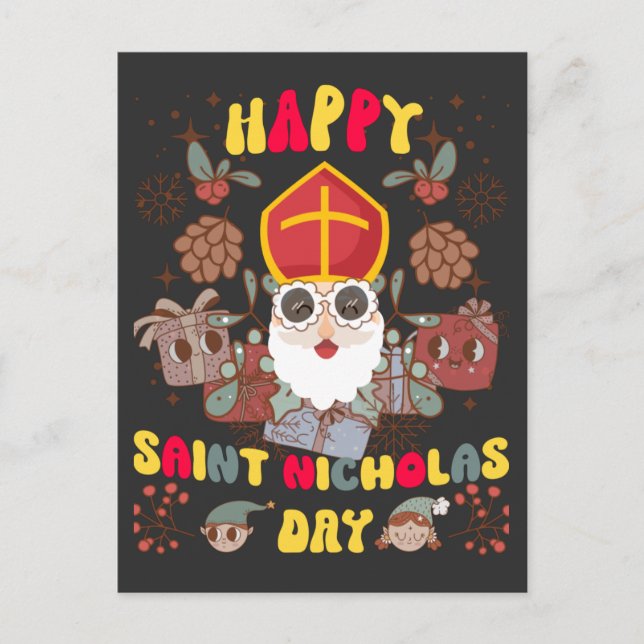 Happy Saint Nicholas Day Postcard (Front)