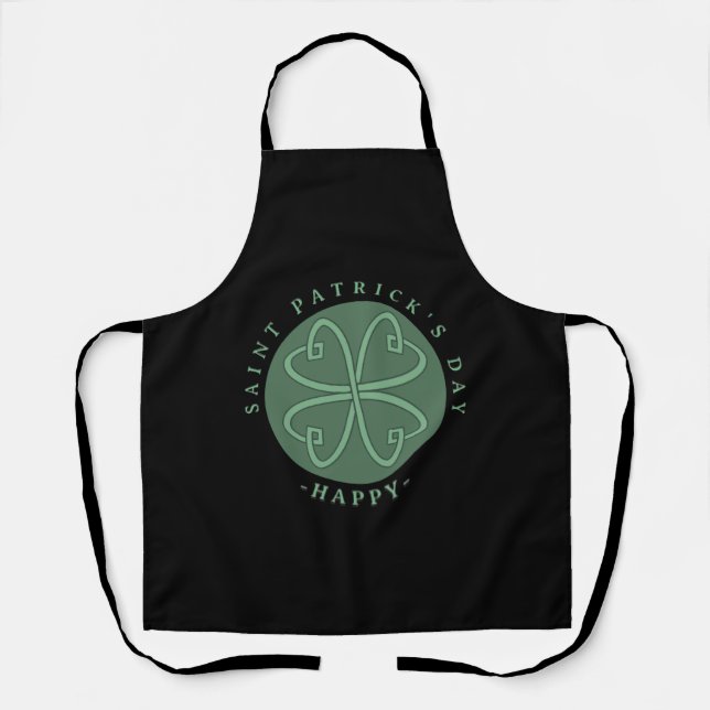 Happy Saint Patrick s Day Shamrock Apron (Front)