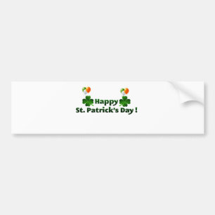 Happy Saint Patricks Balloons Bumper Sticker