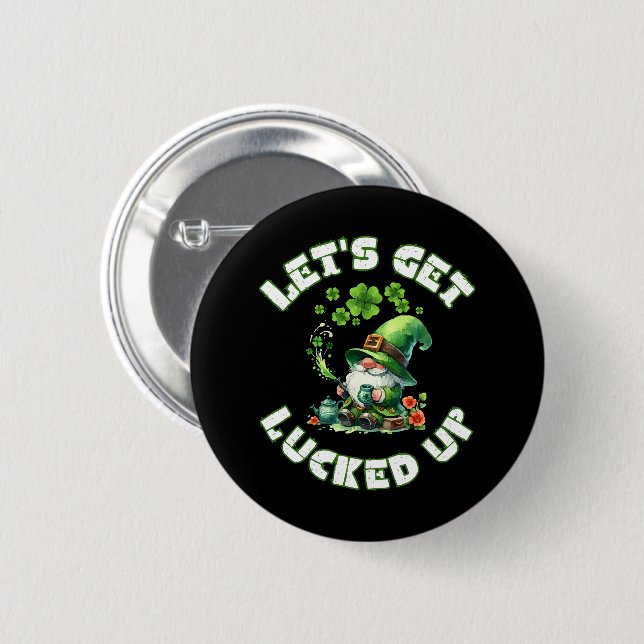 happy saint patrick's day 6 cm round badge (Front & Back)