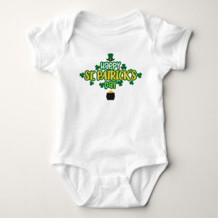 Happy Saint Patrick's Day Baby Bodysuit