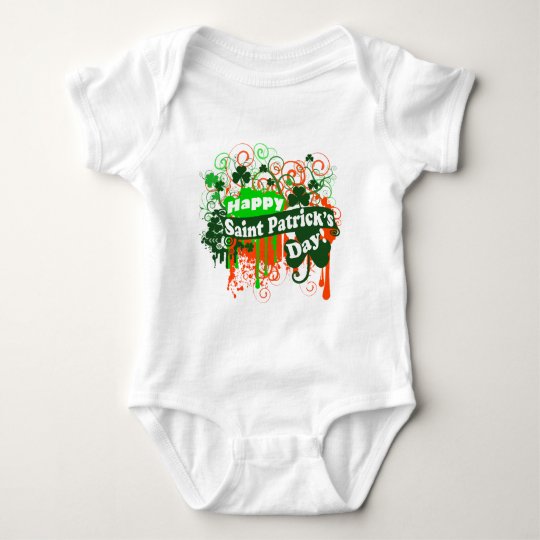 Happy Saint Patricks Day Baby Bodysuit