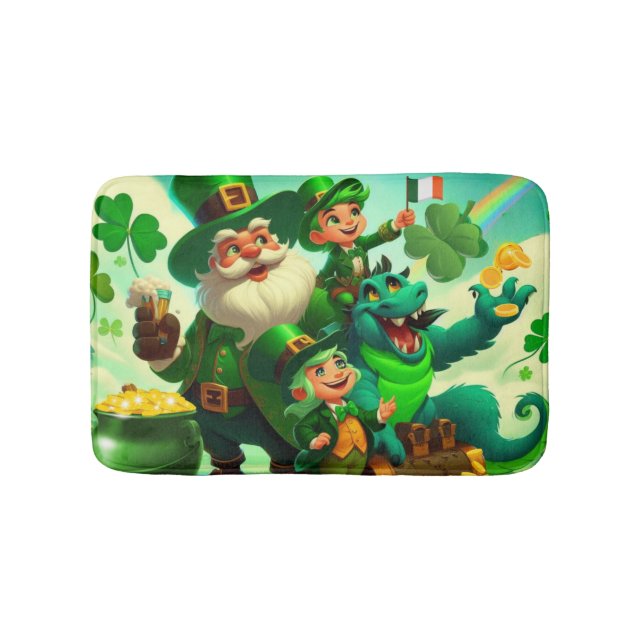 Happy Saint Patrick's Day colourful Bath Mat (Front)