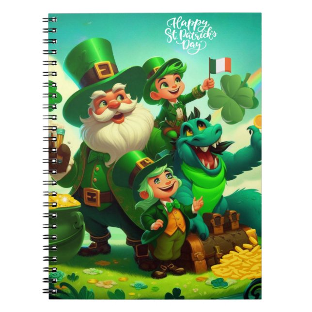 Happy Saint Patrick's Day colourful Notebook (Front)