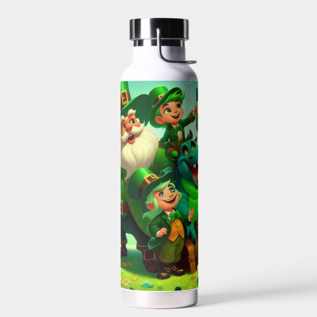 Happy Saint Patrick's Day colourful Water Bottle (Left)