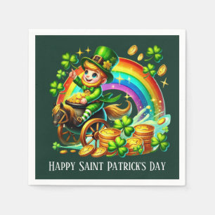 Happy Saint Patrick's Day customizable party Napkin