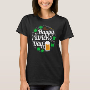 Happy Saint Patrick's Day Drinking Beer Shamrock M T-Shirt