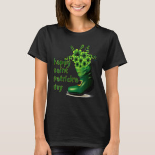 Happy Saint Patrick's Day Green Shoe Lucky Shamroc T-Shirt