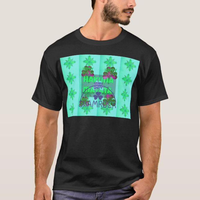 Happy Saint Patrick's Day Hakuna Matata Art Print T-Shirt (Front)