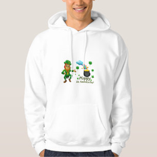 Happy Saint Patrick's Day Leprechaun Rainbow Hoodie