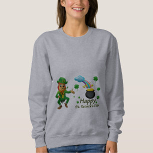 Happy Saint Patrick's Day Leprechaun Rainbow Sweatshirt