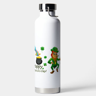 Happy Saint Patrick's Day Leprechaun Rainbow  Water Bottle