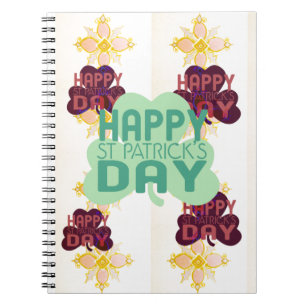 Happy Saint Patrick's Day Lovely Art Print Notebook