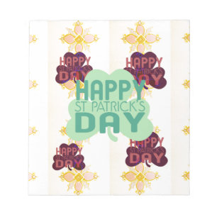 Happy Saint Patrick's Day Lovely Art Print Notepad