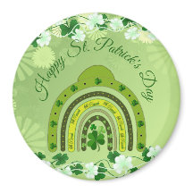 Happy Saint Patrick's Day Lucky Shamrocks Rainbow