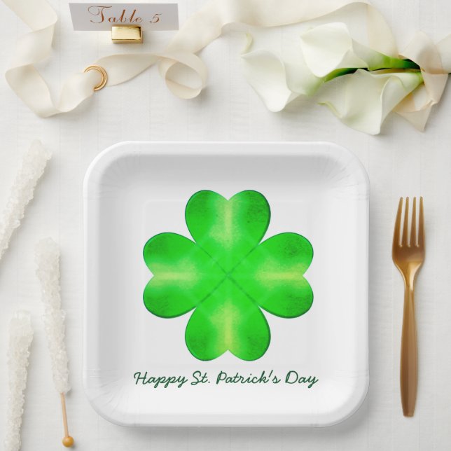 Happy Saint Patrick's Day  Paper Plates (Wedding)