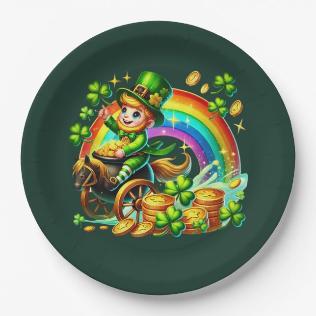 Happy Saint Patrick's Day party Paper Plate (Front)