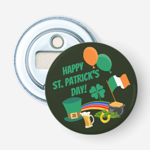 Happy Saint Patrick's Day symbols and traditions Bottle Opener