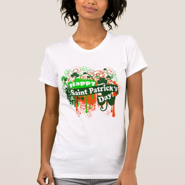 Happy Saint Patricks Day T-Shirt (Front)