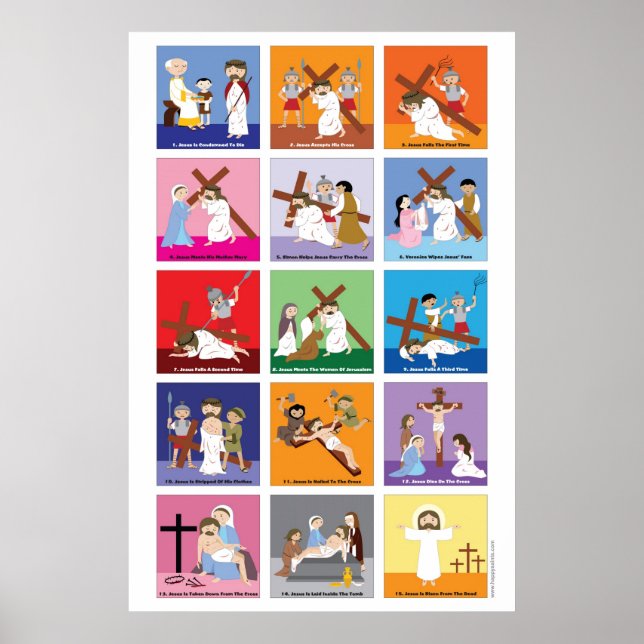 Happy Saints Way of the Cross Poster (Front)
