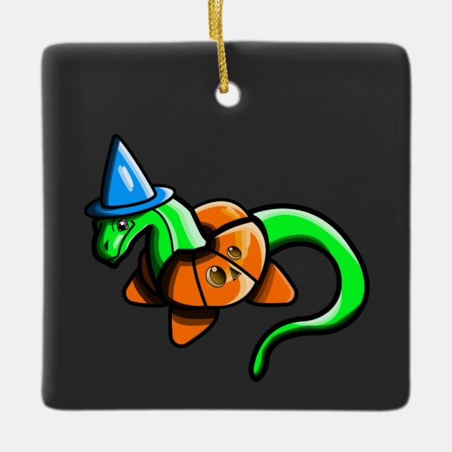 Happy Samhain!! Ceramic Ornament (Front)