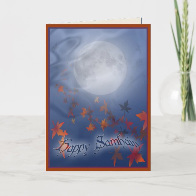 Happy Samhain Moon & Veil Card (Front)