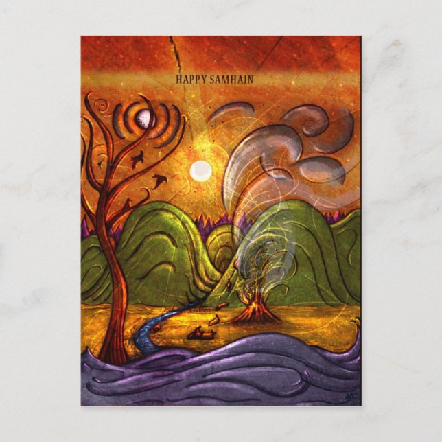 'Happy Samhain' postcard (Front)