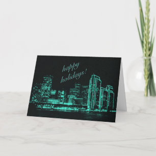 Happy! San Francisco at night Holiday Card