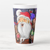 Happy Santa and Reindeers Christmas Party - Cheers