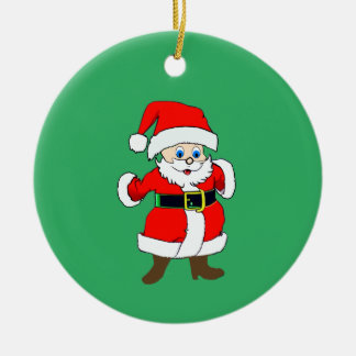 Happy Santa Claus baby Ceramic Tree Decoration