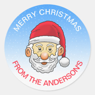 Happy Santa Claus Classic Round Sticker