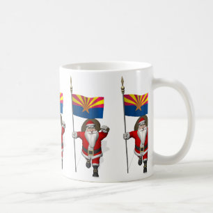 Happy Santa Claus On The Way To Arizona Coffee Mug