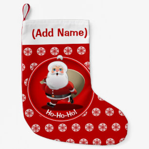 Happy Santa Claus With A Sack Full Of Gifts Small Christmas Stocking