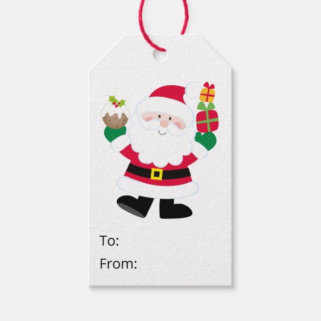 Happy Santa Gift Tags (Front)