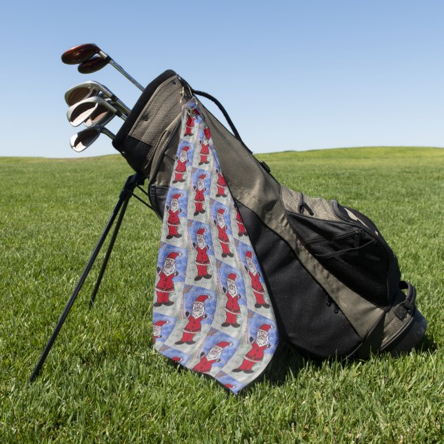 Happy Santa  Golf Towel (Green)