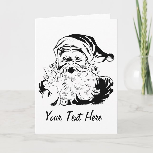Happy Santa Holiday Card (Front)