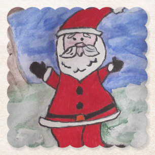Happy Santa Paper Coaster