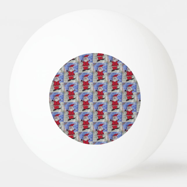 Happy Santa Ping Pong Ball (Front)