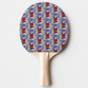 Happy Santa Ping Pong Paddle