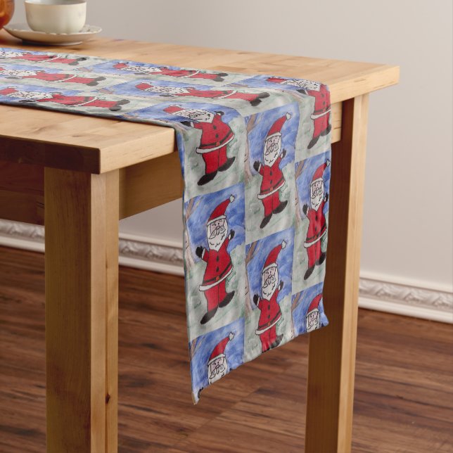 Happy Santa Short Table Runner (In Situ)