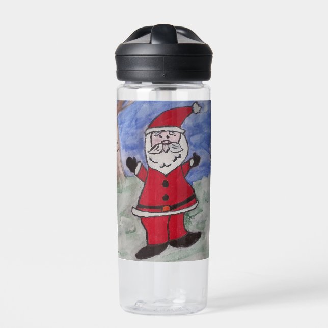 Happy Santa  Water Bottle (Front)