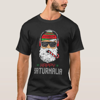 Happy Saturnalia Cool Santa Christmas  T-Shirt