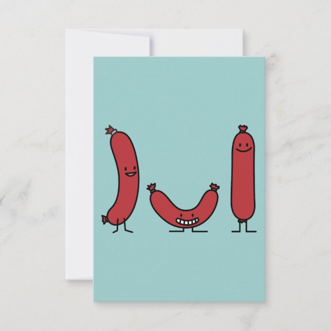 Happy Sausage Invitation (Front)