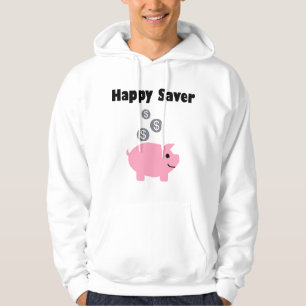 Happy Saver Piggy Bank and Coins Light-Color Hoodie
